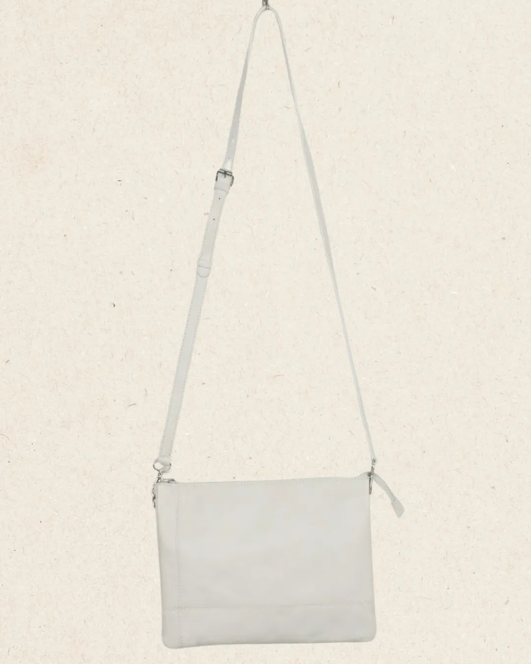 Myrine Leather Cross Body Bag Pearl
